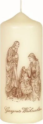 Produktbild von Weihnachtskerze "Gesegnete Weihnachten" 15 x Ø 6 cm