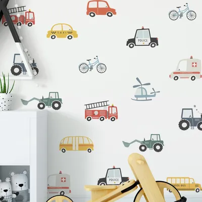 Image de Décoration pour chambre d'enfant - Autocollant mural pour voiture