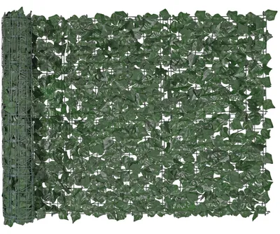 Immagine prodotto di VEVOR recinto di edera, 99x249cm, schermo verde artificiale, recinto di edera verde con collegamento rinforzato, siepe artificiale con foglie di vite, decorazione per giardino, cortile, balcone, decorazione per patio