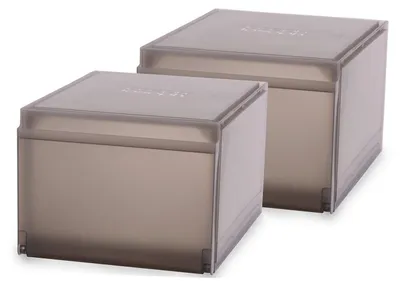 Imagen del producto de Joseph Joseph - Juego de 2 contenedores para zapatos ShoeCase, color taupe