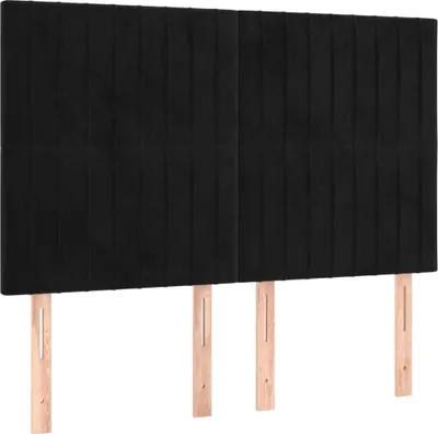Immagine prodotto di vidaXL Testiere 4 pezzi nero 72x5x78/88 cm in velluto