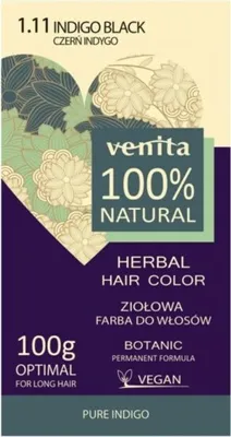 Produktbild von Herbal Hair Color pflanzliche Haarfarbe 1.11 Indigo Schwarz 100g
