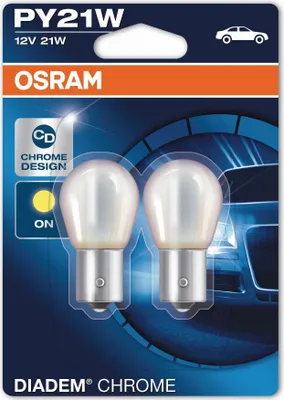 Zdjęcie produktu dla 2x tylne światła OSRAM Diadem Chrome BAU15s PY21W
