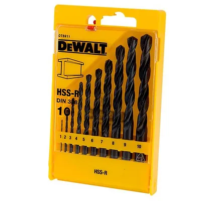 Immagine prodotto di Dewalt DT5911 Set di 10 punte per metallo HSS-R 1 - 10 mm