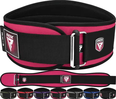 Produktbild von RDX Gewichthebergürtel, 6 Zoll gebogene gepolsterte Rücken-Lendenwirbelstütze, funktionelles Krafttraining, Core-Training, Bodybuilding, Powerlifting, Kreuzheben, Kniebeugen, Heimfitnessgeräte.