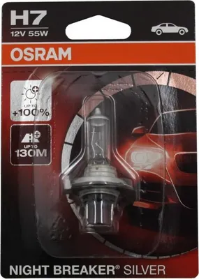 Immagine prodotto di OSRAM Lampadina alogena per proiettore NIGHT BREAKER SILVER 64210NBS-01B H7 12V 55W Blister (1 unità).