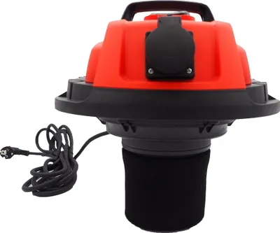 A wet and dry vacuum cleaner head with a power cord.