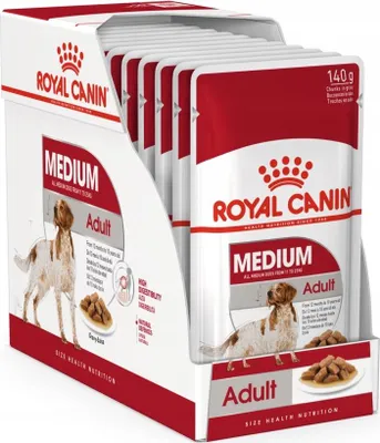 Produktbild von ROYAL CANIN SHN Medium Adult in Sauce - Nassfutter für ausgewachsene Hunde - 10x140g