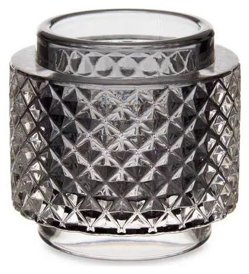 Teelichthalter aus Glas, mehrfarbig, 9 x 9 x 8,8 cm