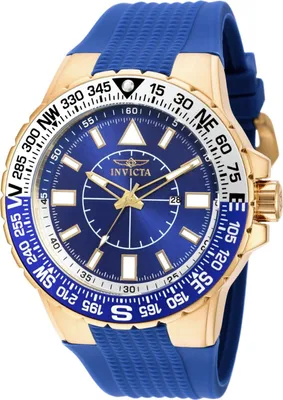 Zdjęcie produktu dla Invicta Aviator 19270 Zegarek Męski - Mechanizm Kwarcowy - Stal Nierdzewna z Niebieską Tarcza - 52 mm