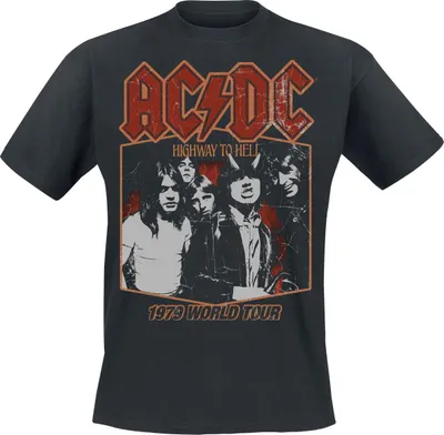 Produktbild von AC/DC T-Shirt Herren Highway To Hell Tour '79 schwarz L