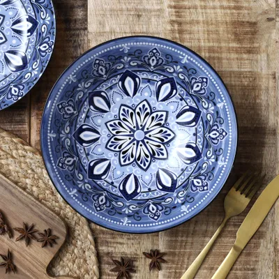 Image de Saladier - HOME DECO FACTORY - Jaipur - Mandala - Ethnique - Bleu