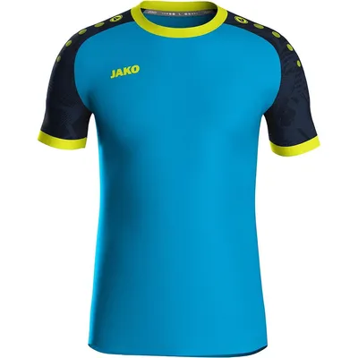 Produktbild von JAKO Kinder Trikot Iconic KA, Farbe:JAKO blau/marine/neongelb, Größe:152