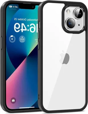 Immagine prodotto di Custodia trasparente nera per iPhone 13