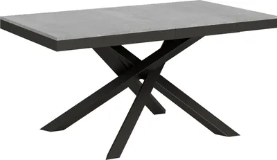 Produktbild von Ausziehbarer Tisch 90 x 160/264 cm, Gestell Volantis Evolution Cement Anthrazit