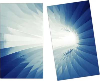 Produktbild von Spritzschutz Herdabdeckplatte Schneidebrett aus Glas Leuchtender Tunnelraum 2-Teilig (60x52cm)