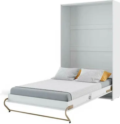 Produktbild von Nástenná posteľ Sklápacia posteľ CONCEPT PRO CP-01 Vertical 140x200 WHITE MATT Nástenná sklápacia posteľ, sklápacia šatníková posteľ, šatníková skriňa s integrovanou sklápacou posteľou, funkčná posteľ vrátane lamelového roštu