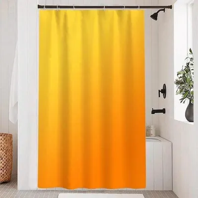 Produktbild von Duschtürvorhang Orange-Gelb, 120x200 cm, wassbar, antischimmelig