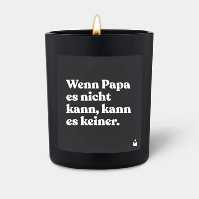 Produktbild von ChattyCandles Duftkerze Woody Wenn Papa es nicht kann, kann es keiner.
