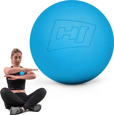 Produktbild von Hop-Sport Massageball für Hand, Fuß, Rücken - Faszienball für die gezielte Triggerpunkt-Massage aus Silikon – 63 mm Durchmesser HS-S063MB - Türkis