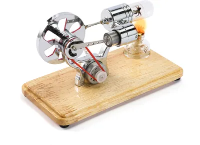 Zdjęcie produktu dla Mini model silnika Stirlinga na gorące powietrze Kolorowy generator energii elektrycznej LED Edukacyjny zestaw naukowy dla dzieci i młodzieży