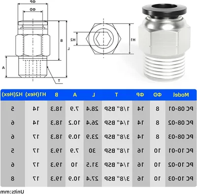 Productafbeelding van Rechte Pneumatische Koppelingen - Push-in Fittingen - Luchtleidingen Aansluiten - Verkoperd Nikkel Oppervlak - 10mm x 3/8 BSP - Zilver
