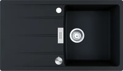 Produktbild von Franke Maris Centro Einbauspüle Fragranitspüle CNG 611-86 Onyx Drehknopf Edelstahl ab 50 cm 114.0682.458 - inkl.