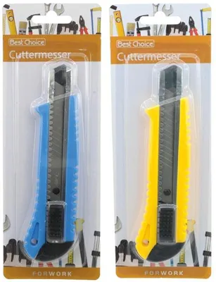 Produktbild von Cutter Messer groß, 16cm, blau, auf Blisterkarte