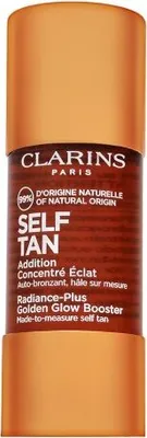 A product shot of a Clarins Self Tan Golden Glow Booster.