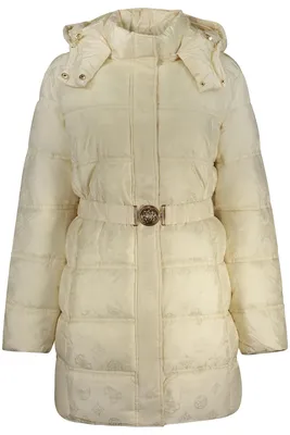 Produktbild von Damenmantel Beige: Langer, Wasserabweisender Mantel mit Kapuze und Gürtel