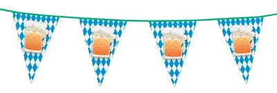Produktbild von Fahnengirlande Wimpelkette "Bierfest" 6m