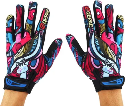 Produktbild von 1 Paar/Set Winter warme Fahrrad Touchscreen Vollfingerhandschuhe für Radfahren Wandern M
