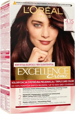 Obrázek produktu pro L'Oreal Paris Excellence Creme Barva na vlasy v odstínu 4.15 - Hnědošedá glamurozní elegance