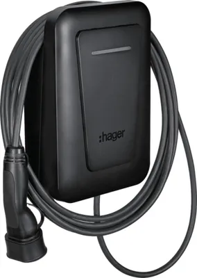 Image de Station de recharge EVCS Hager Witty One 11 kW 3F RFID Bluetooth avec câble T2 de 6,5 m