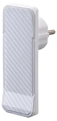 Zdjęcie produktu dla NVB 104877 Wtyczka płaska z uziemieniem 230 V, biała, karbonowa, IP20