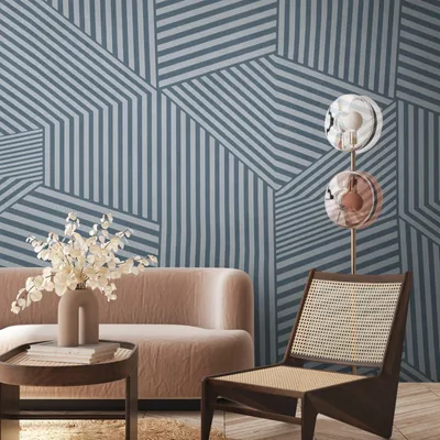 Produktbild von A.S. Creation Livingwalls Fototapete The Wall III 398921 Eine Rolle Ein Motiv 371 x 280 cm Blau Grau
