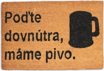 Obrázok produktu pre HOME ELEMENTS Rohožka z kokosových vlákien 40 x 60 cm, Poďte dovnútra