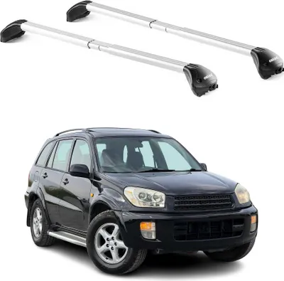 Produktbild von Dachträger Grundtäger für Toyota RAV4 2000-2005 3-5 tür 100kg Alu Silber 2x ABE
