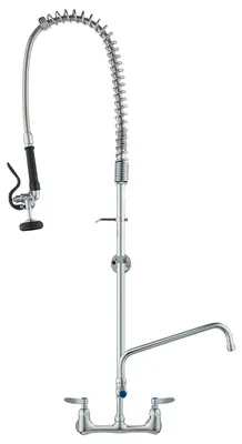 Obrázek produktu pro VEVOR Komerční kuchyňská baterie Vodovodní baterie s výsuvným předdřezovým ostřikovačem, výška 118 cm, střed 203 mm, otočná výtoková trubice 305 mm, mosazná dřezová baterie pro montáž na podlahu, pro dřez s 1/2/3 přihrádkami