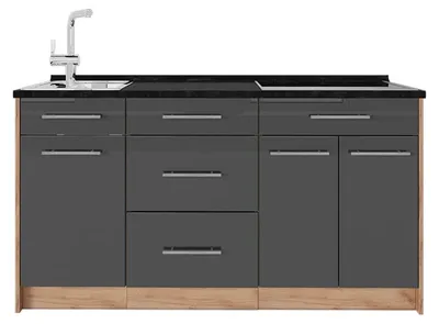 Obrázok produktu pre Kuchynský blok Vicco Fame-Line Antracit vysoký lesk 150 cm, AP Antracit, Model 65407
