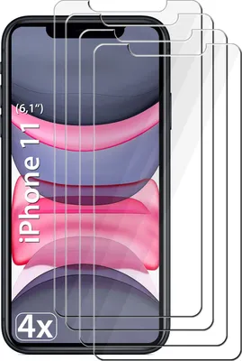 Produktbild von 4x iPhone 11 Panzerglas Panzerfolie Displayschutz Schutzfolie Echt Glas Schutzglasfolie Display Folie 9H