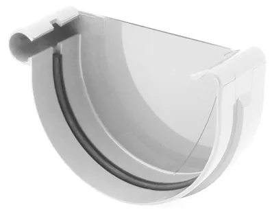 Immagine prodotto di BRYZA, profilo per grondaia, lato sinistro, plastica, diametro 100 mm, bianco RAL 9010