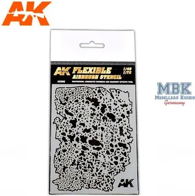 Immagine prodotto di AK Interactive S.L. AK-9080 STENCIL FLESSIBILE PER AEROGRAFO 1:48  1:72