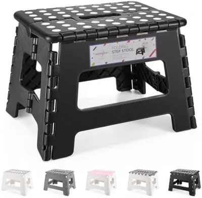 Produktbild von PromoHome® Faltbare Tritthocker für Kinder – Rutschfester Sicherheits-Hocker, Platzsparend, Ideal für Küche und Bad, Belastbar bis 115 kg