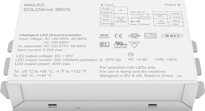 Produktbild von EldoLED SOLOdrive 360/S 30 W DALI CC C-Strom 1-10 V, dimmbar