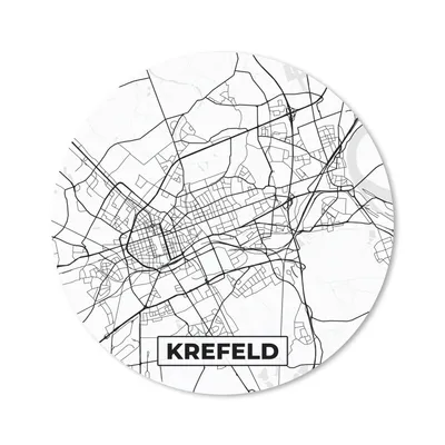 Produktbild von MuchoWow® Mauspad Mousepad Krelefeld - Karte - Stadtplan 40x40 cm - Mousepads - Maus Mat - Pad - Mausunterlage - Schreibtisch Accessoires