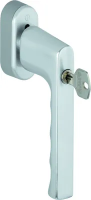 Obrázek produktu pro Okenní klika Hamburg 0700S/UD9020 Alu.F1/naturf.32-42mm zámek.HOPPE