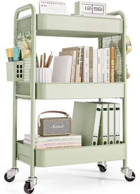Immagine prodotto di Carrello portaoggetti multifunzionale per diverse applicazioni: carrello metallico a 3 ripiani