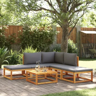Produktbild von Maison Exclusive - 6-tlg. Gartensofa-Set mit Kissen Holz Akazie & Seil