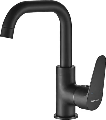 Produktbild von BADLAND Waschtischarmatur Wasserhahn Hoch SAGRA Mischbatterie für Badezimmer in Schwarz